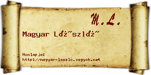 Magyar László névjegykártya