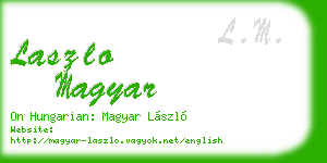 laszlo magyar business card